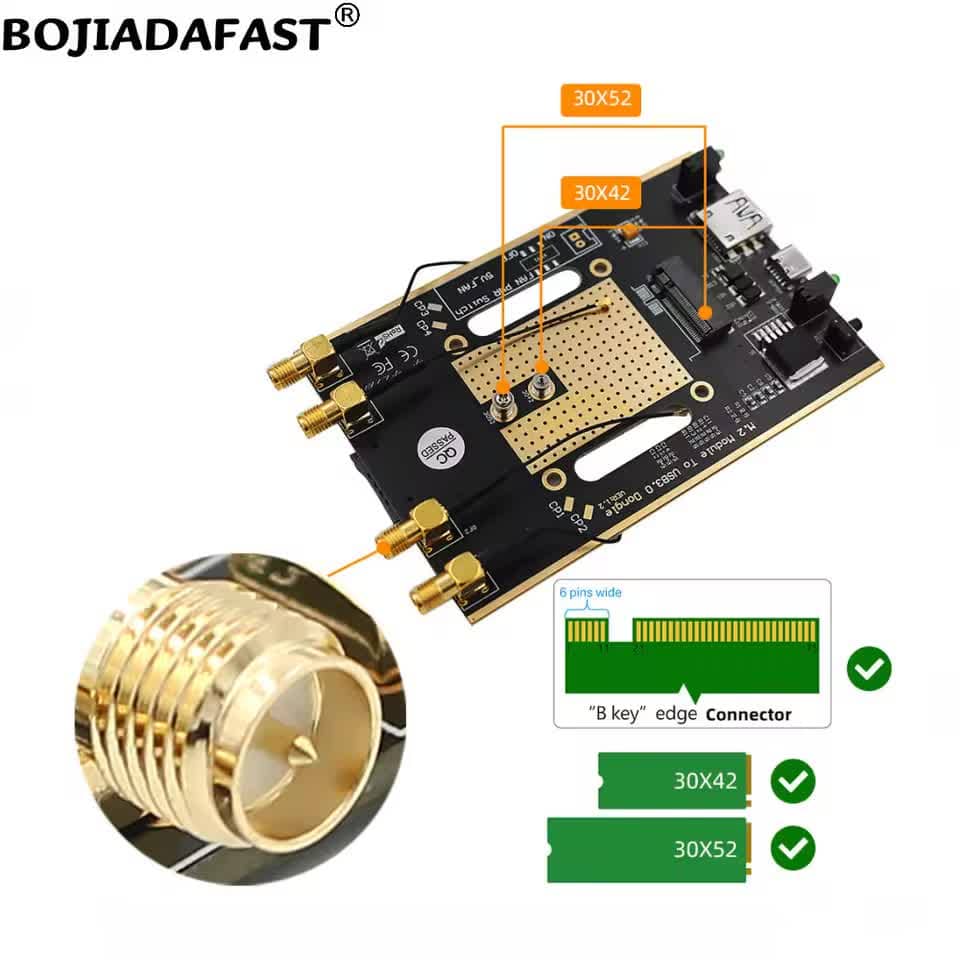 USB 3.0 NGFF M.2 Key-B bežični adapter s držačem za dvije SIM kartice i ...